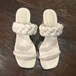 Dolce Vita White Braided Women's Heels